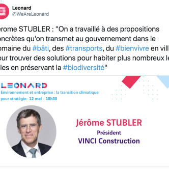 Tweet Jérôme Stubler - 12 mai