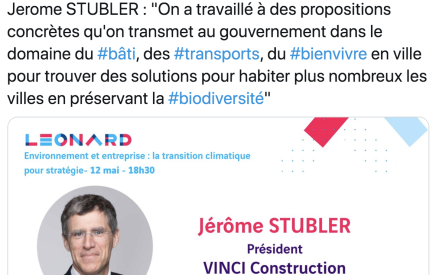 Tweet Jérôme Stubler - 12 mai