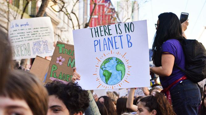 Manifestation pancarte climat