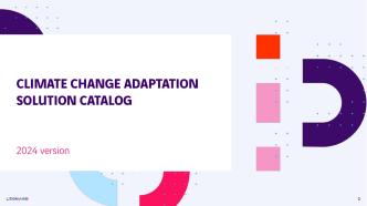 Climate change adaptation solution catalog