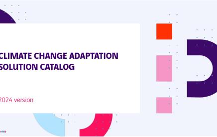 Climate change adaptation solution catalog