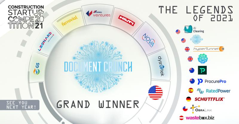 Document Crunch remporte le plus grand concours de start-up du domaine de la construction