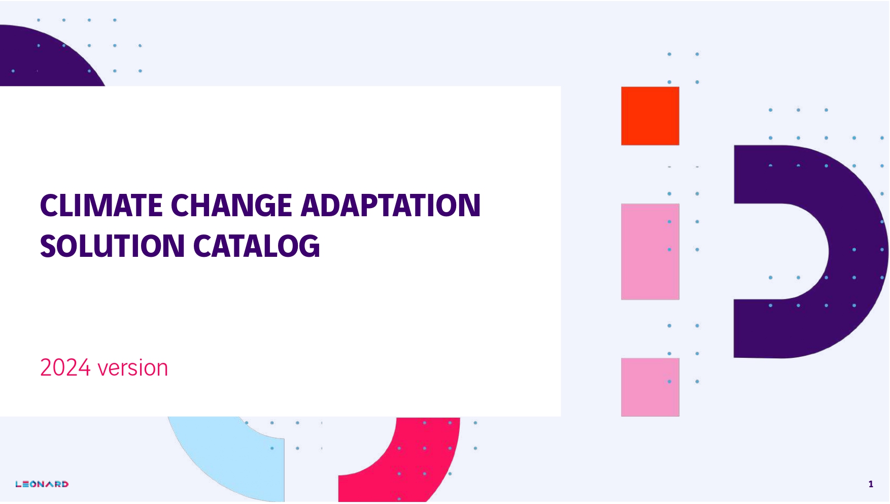 Climate change adaptation solution catalog
